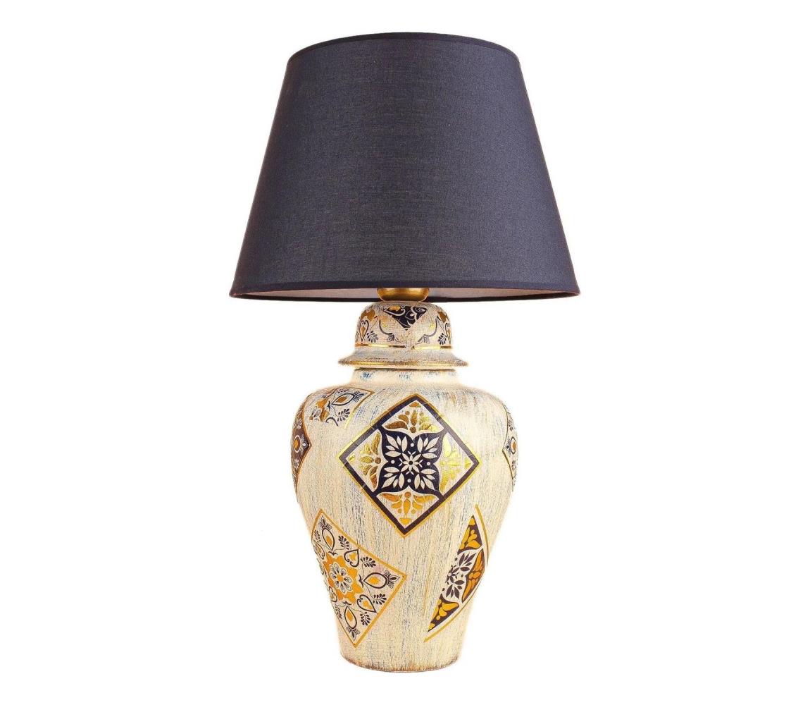 Donoci Stolná lampa RAMZES 1xE27/40W/230V modrá/béžová