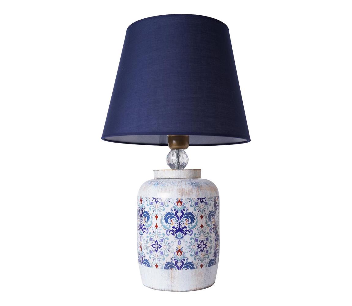 Donoci Stolná lampa RAMZES 1xE27/40W/230V modrá/biela