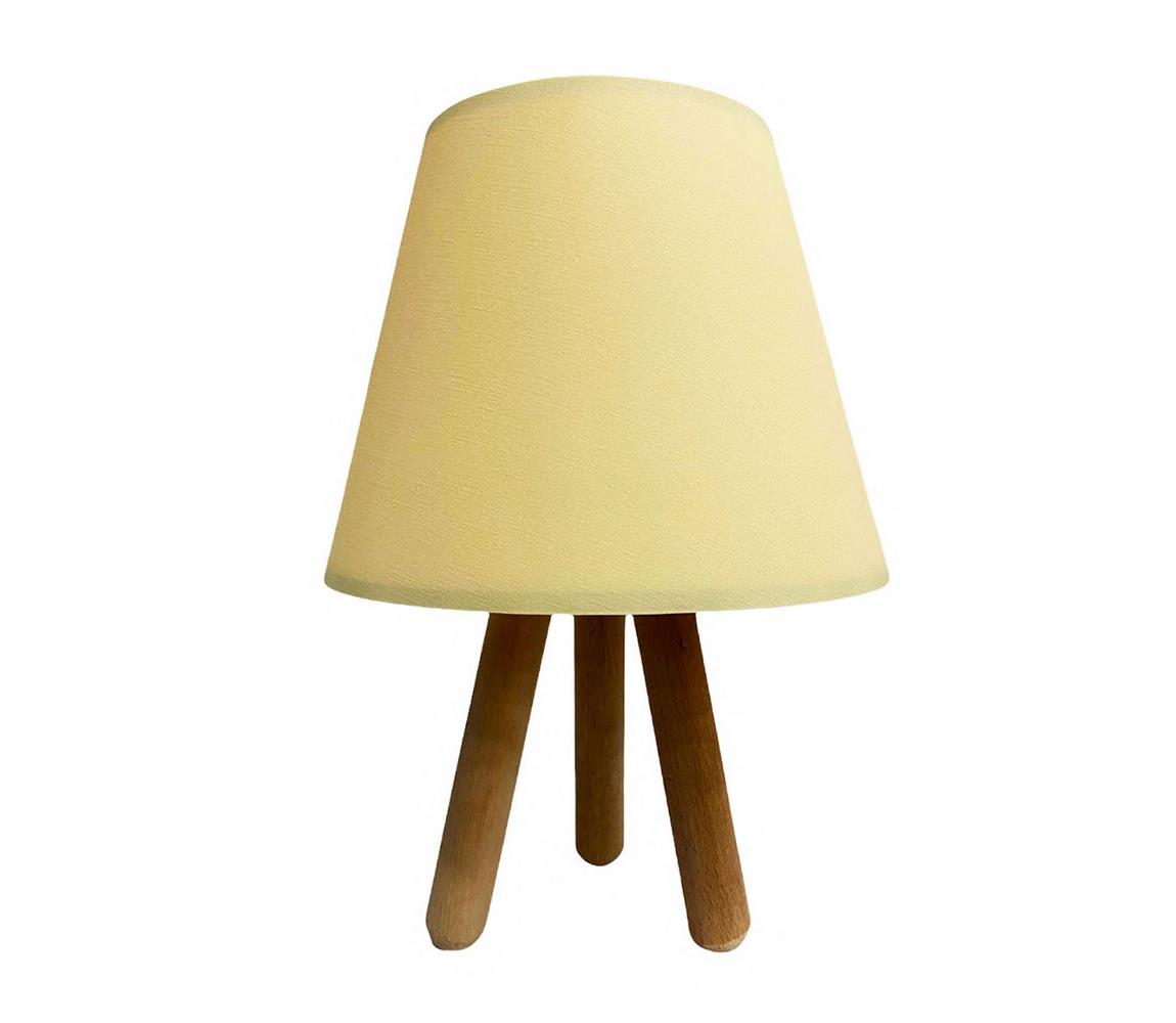 Donoci Stolná lampa WOOD 1xE27/60W/230V krémová