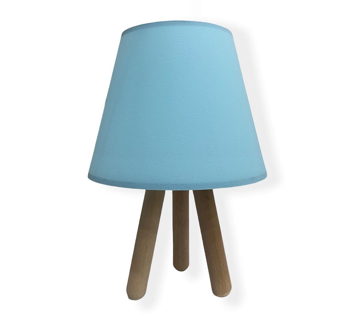 Donoci Stolná lampa WOOD 1xE27/60W/230V modrá