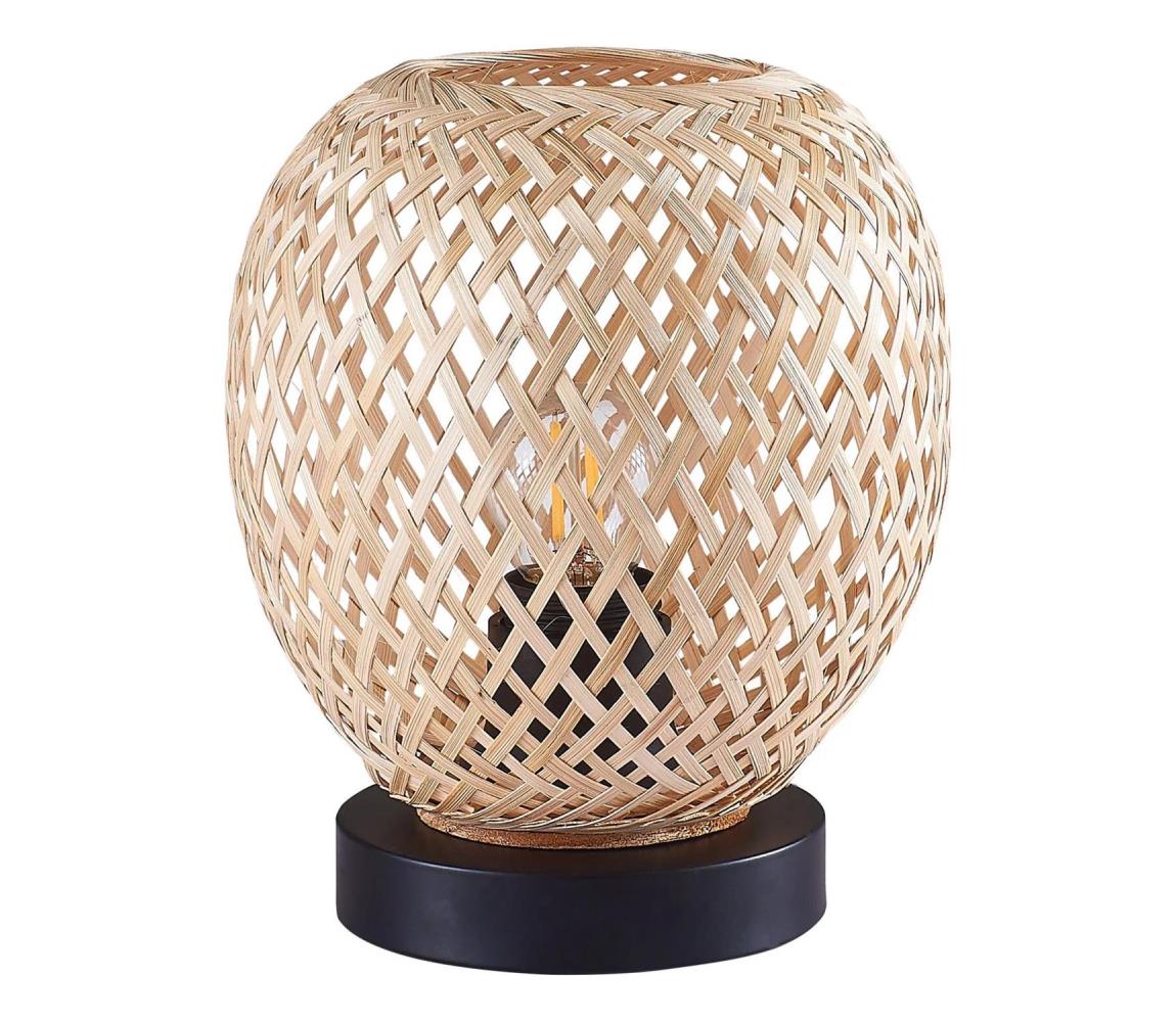 Donoci Stolná lampa ZANZIBAR 1xE27/20W/230V pr. 18 cm bambus