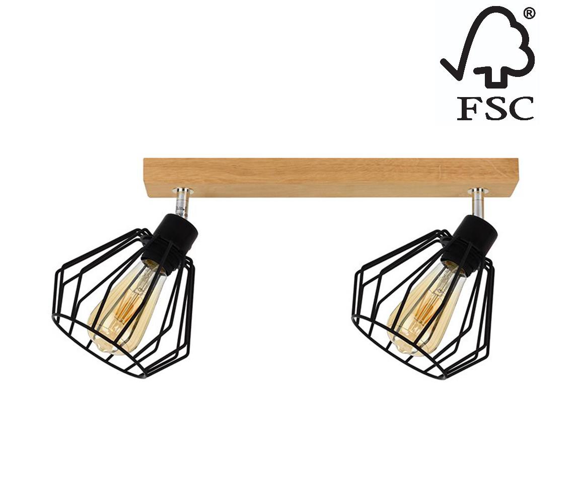 Donoci Stropné bodové svietidlo  2xE27/15W/230V dub