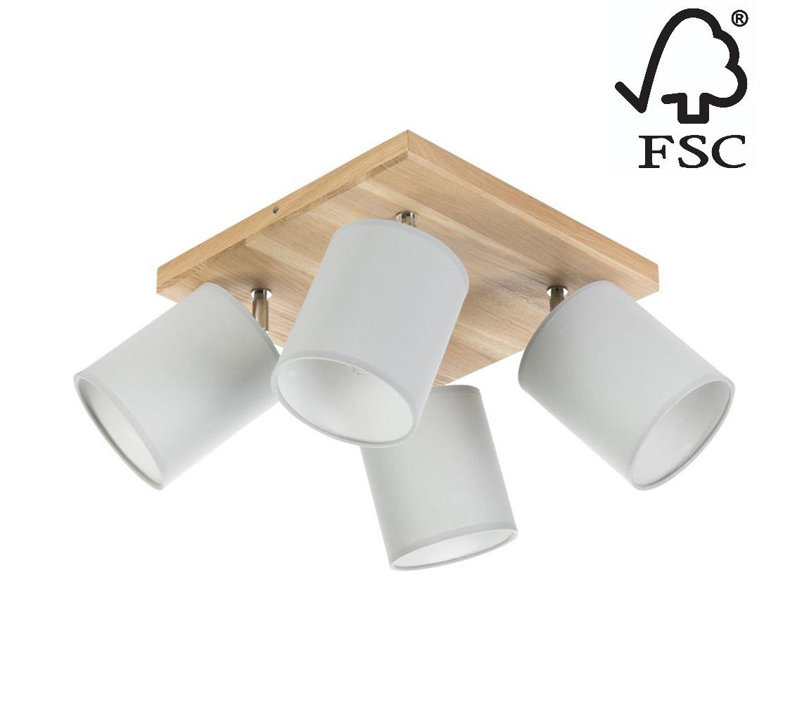 Donoci Stropné bodové svietidlo APRILLIA 4xE27/25W/230V borovica