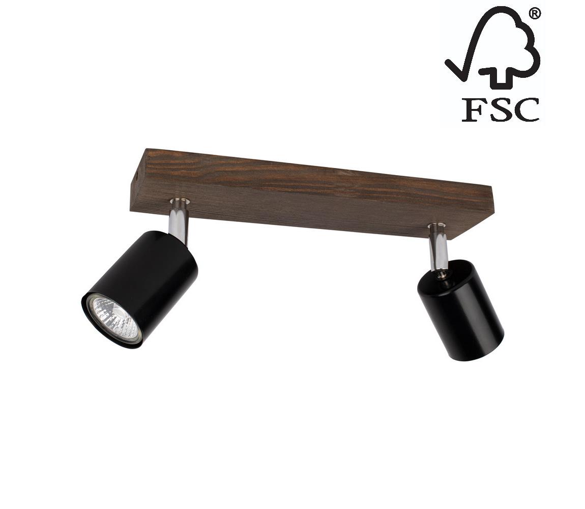 Donoci Stropné bodové svietidlo MANARA 2xGU10/5W/230V borovica