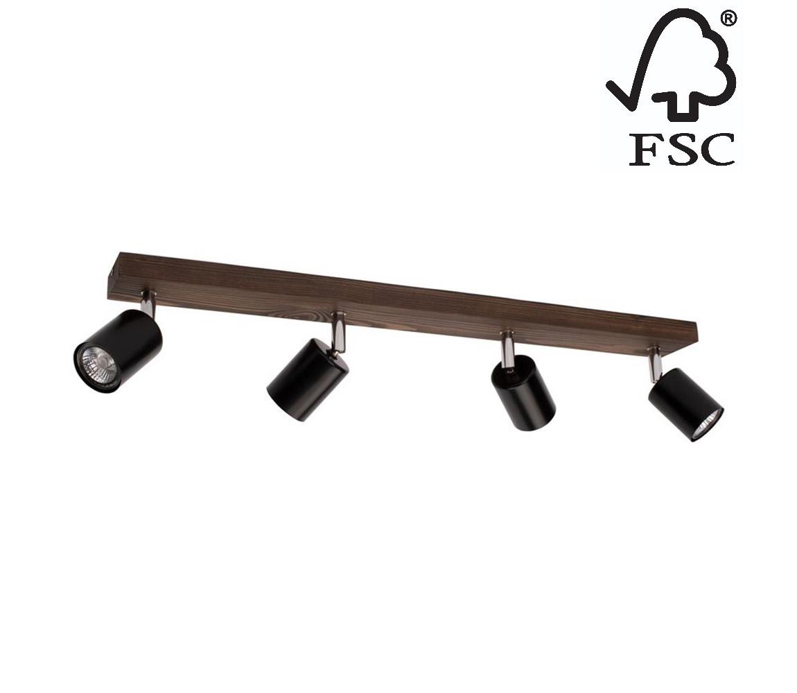 Donoci Stropné bodové svietidlo MANARA 4xGU10/5W/230V borovica