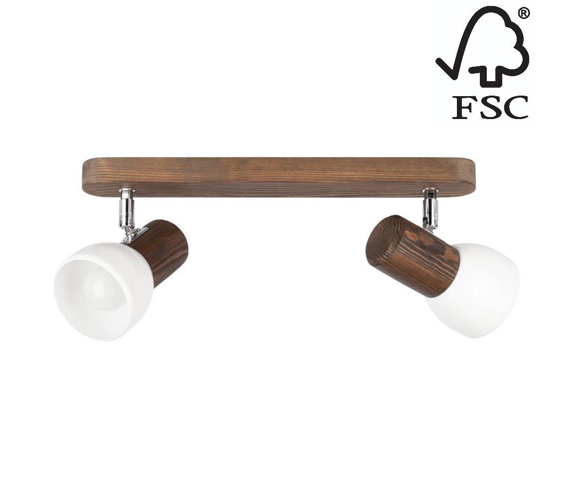 Donoci Stropné bodové svietidlo NEL 2xE27/15W/230V borovica