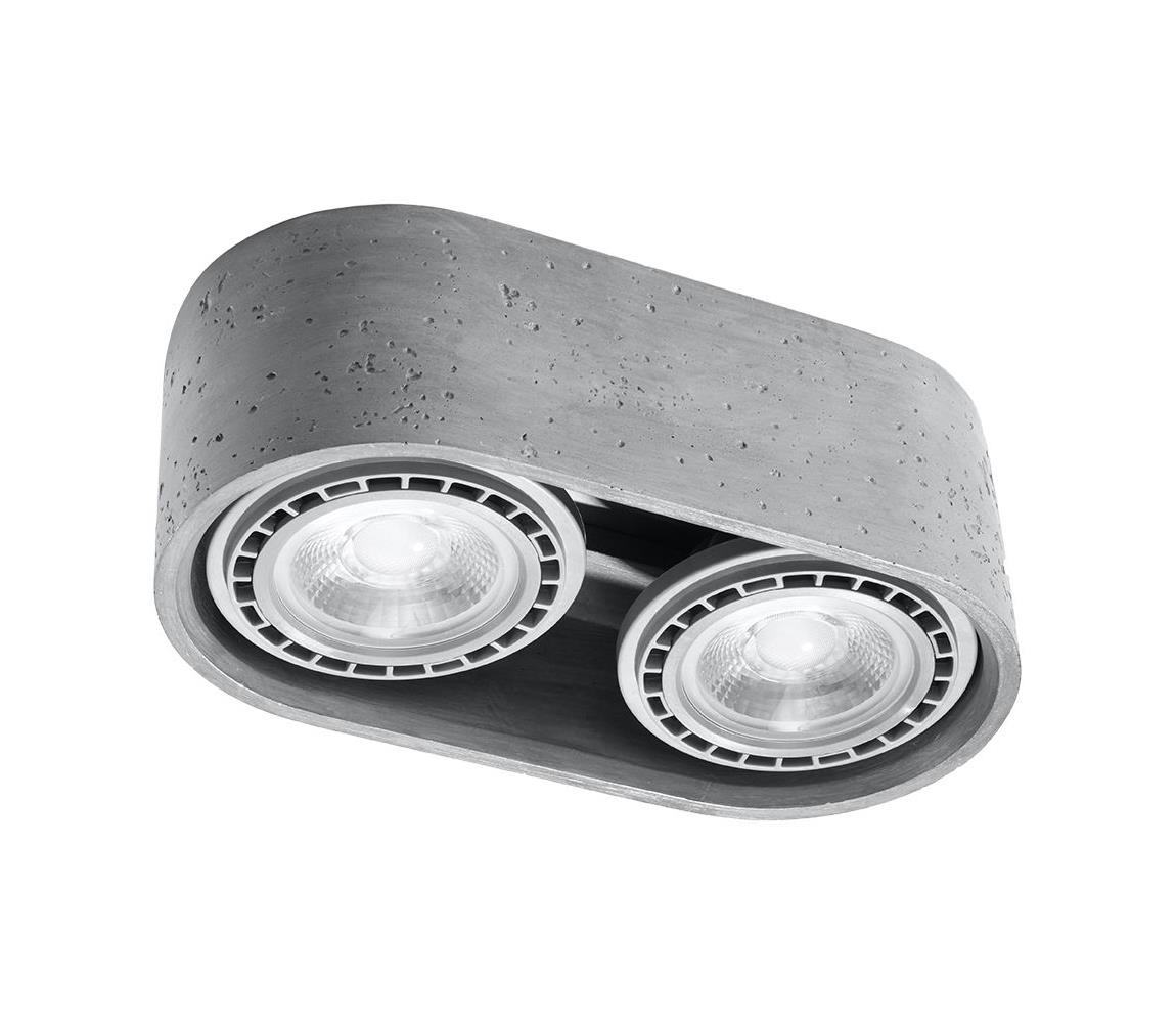 Donoci Stropné svietidlo BASIC AR111 2xGU10/40W/230V betón