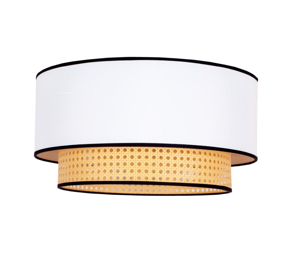 Donoci Stropné svietidlo BOHO 1xE27/15W/230V pr. 45 cm biela/ratan