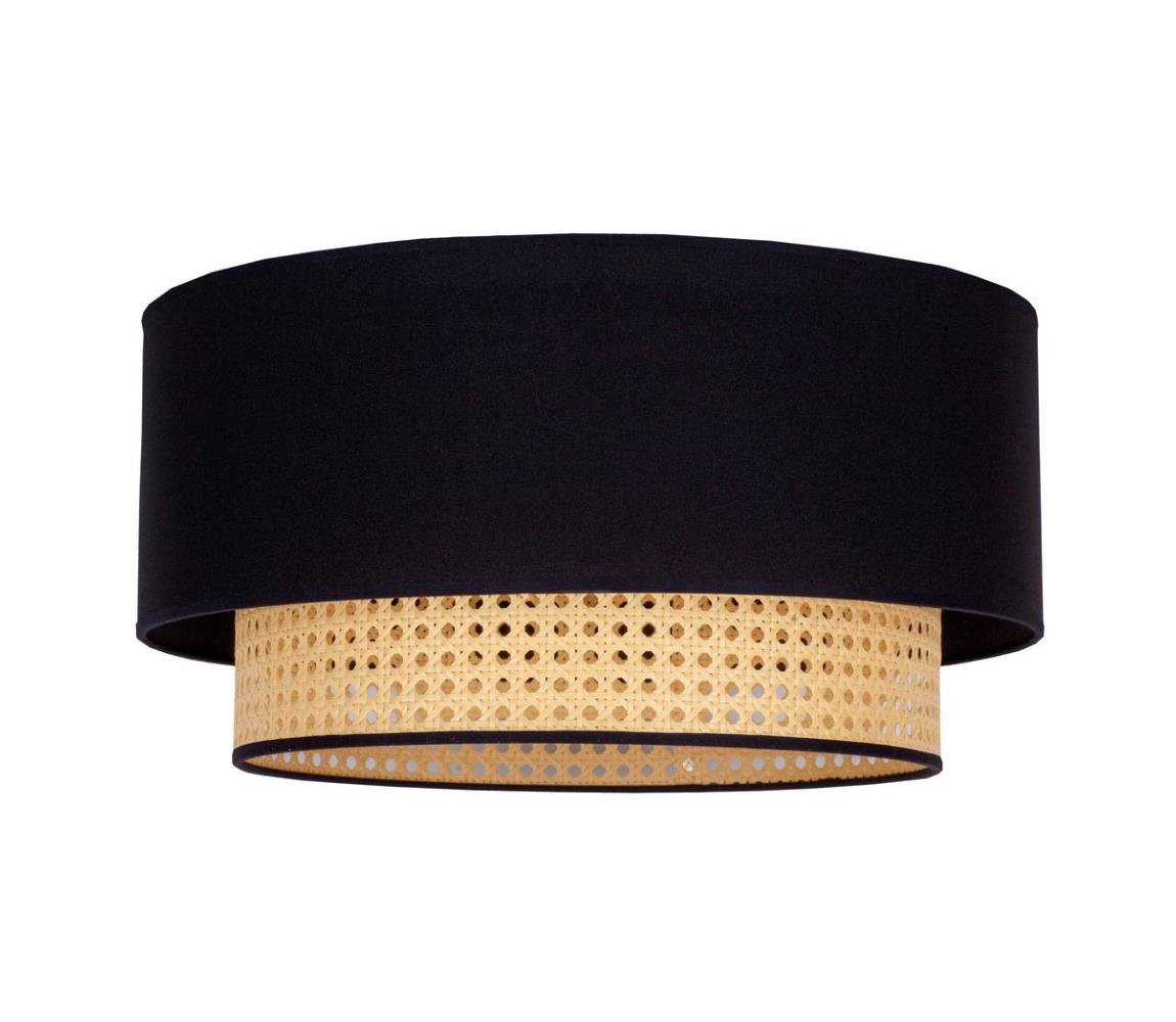 Donoci Stropné svietidlo BOHO 1xE27/15W/230V pr. 45 cm čierna/ratan