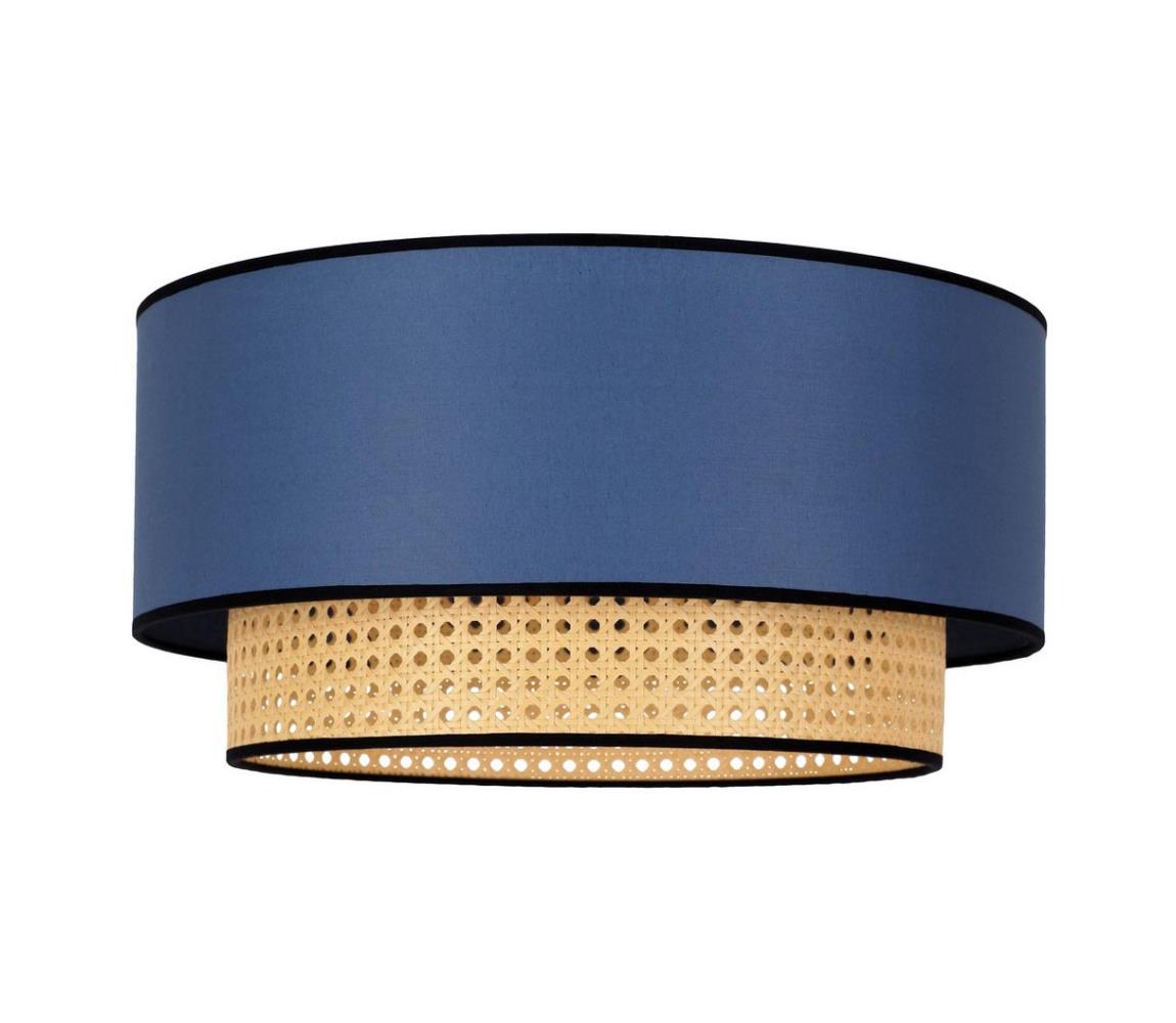 Donoci Stropné svietidlo BOHO 1xE27/15W/230V pr. 45 cm modrá/ratan