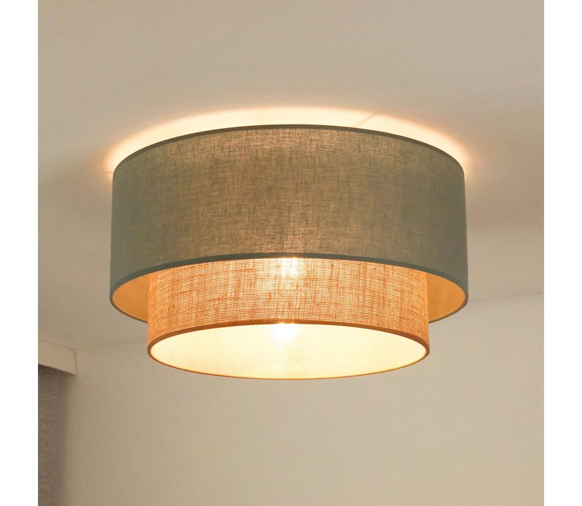 Donoci Stropné svietidlo BOHO 1xE27/15W/230V pr. 45 cm zelená/hnedá