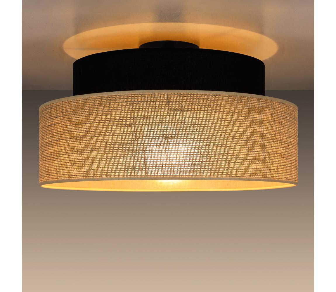 Donoci Stropné svietidlo BOHO 1xE27/60W/230V pr. 40 cm čierna/béžová