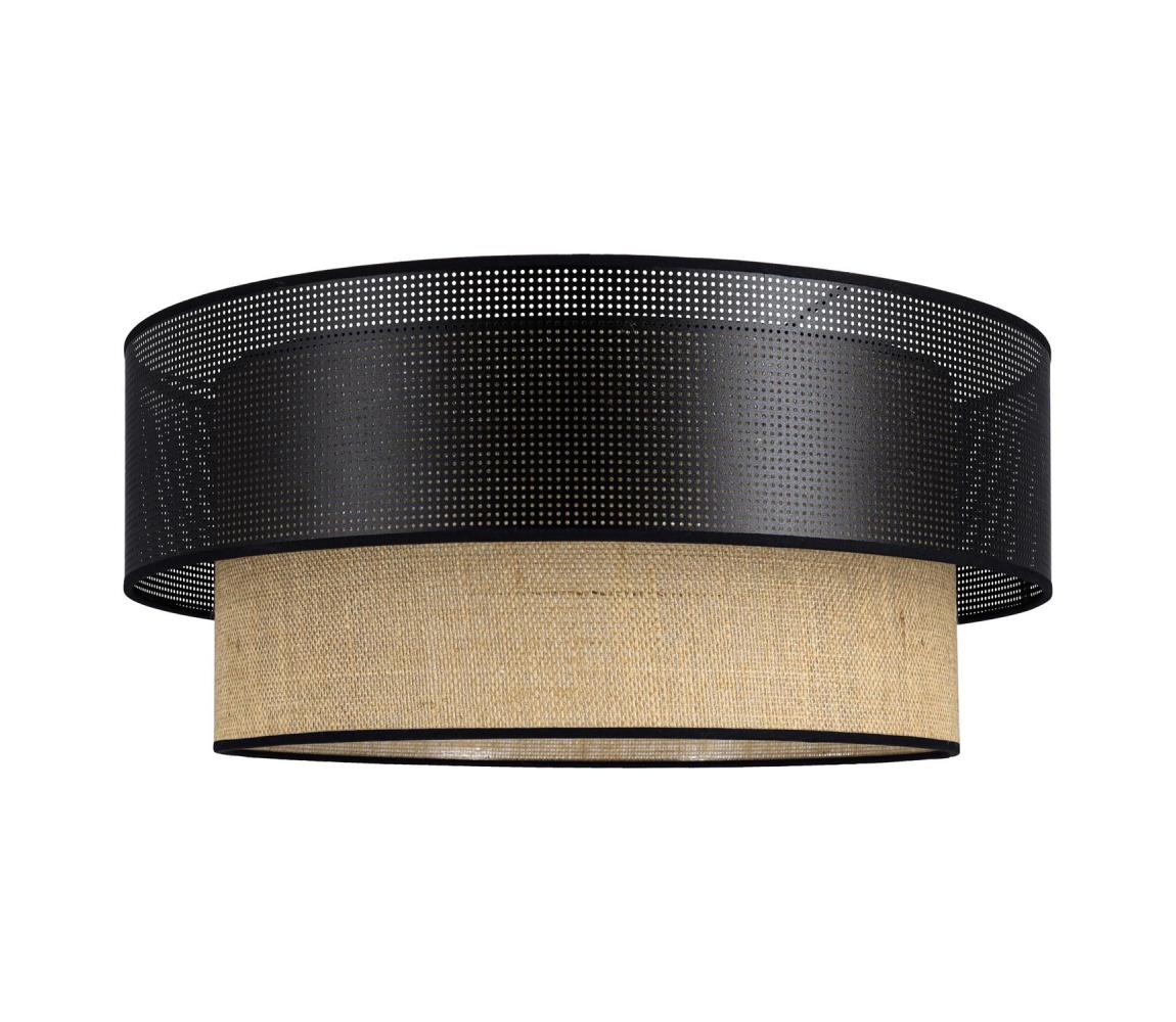 Donoci Stropné svietidlo BORHO 1xE27/60W/230V pr. 50 cm čierne/juta 0435