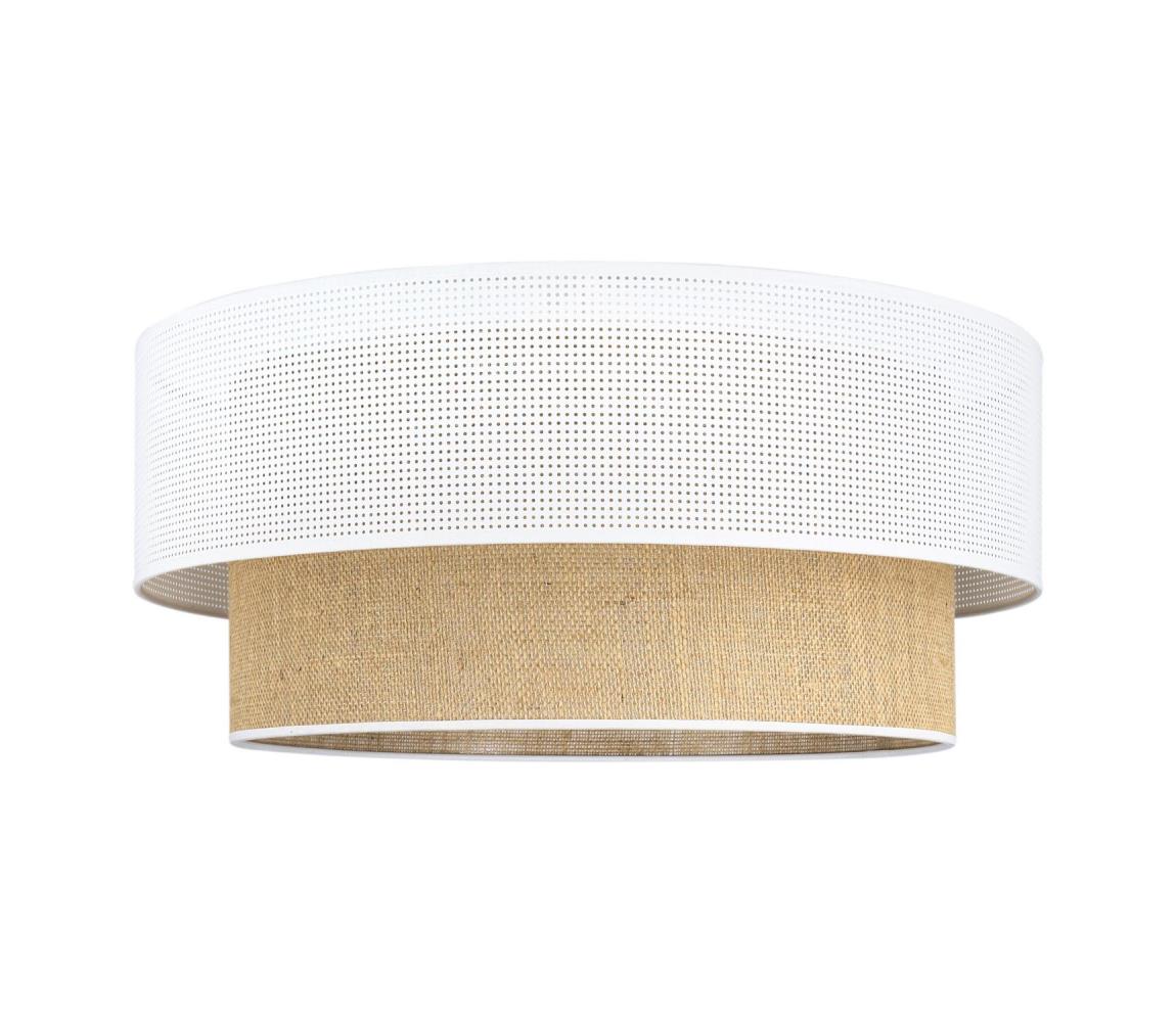 Donoci Stropné svietidlo BORHO 1xE27/60W/230V Ø 40 cm biela/juta 0250