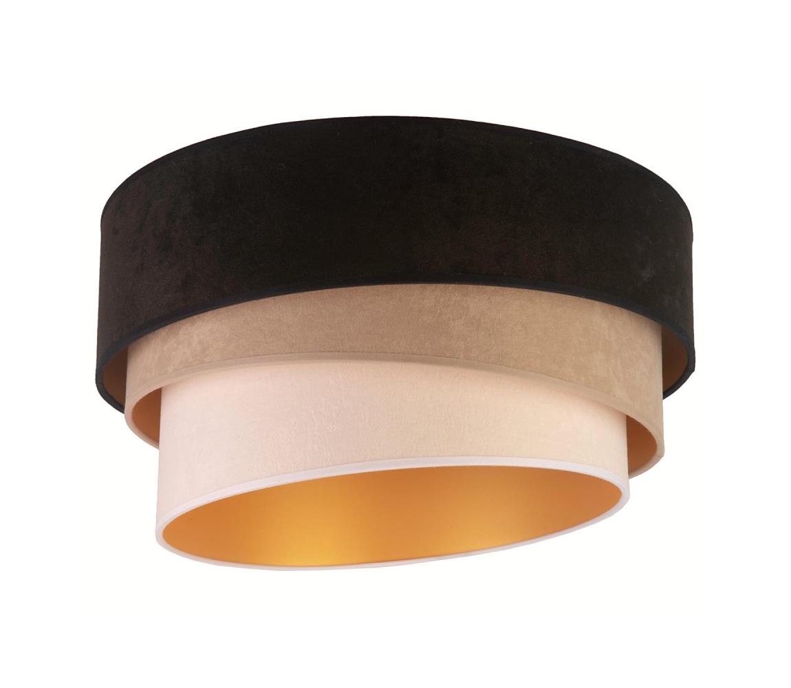 Donoci Stropné svietidlo DEVON 1xE27/40W/230V pr. 45 cm čierna/béžová