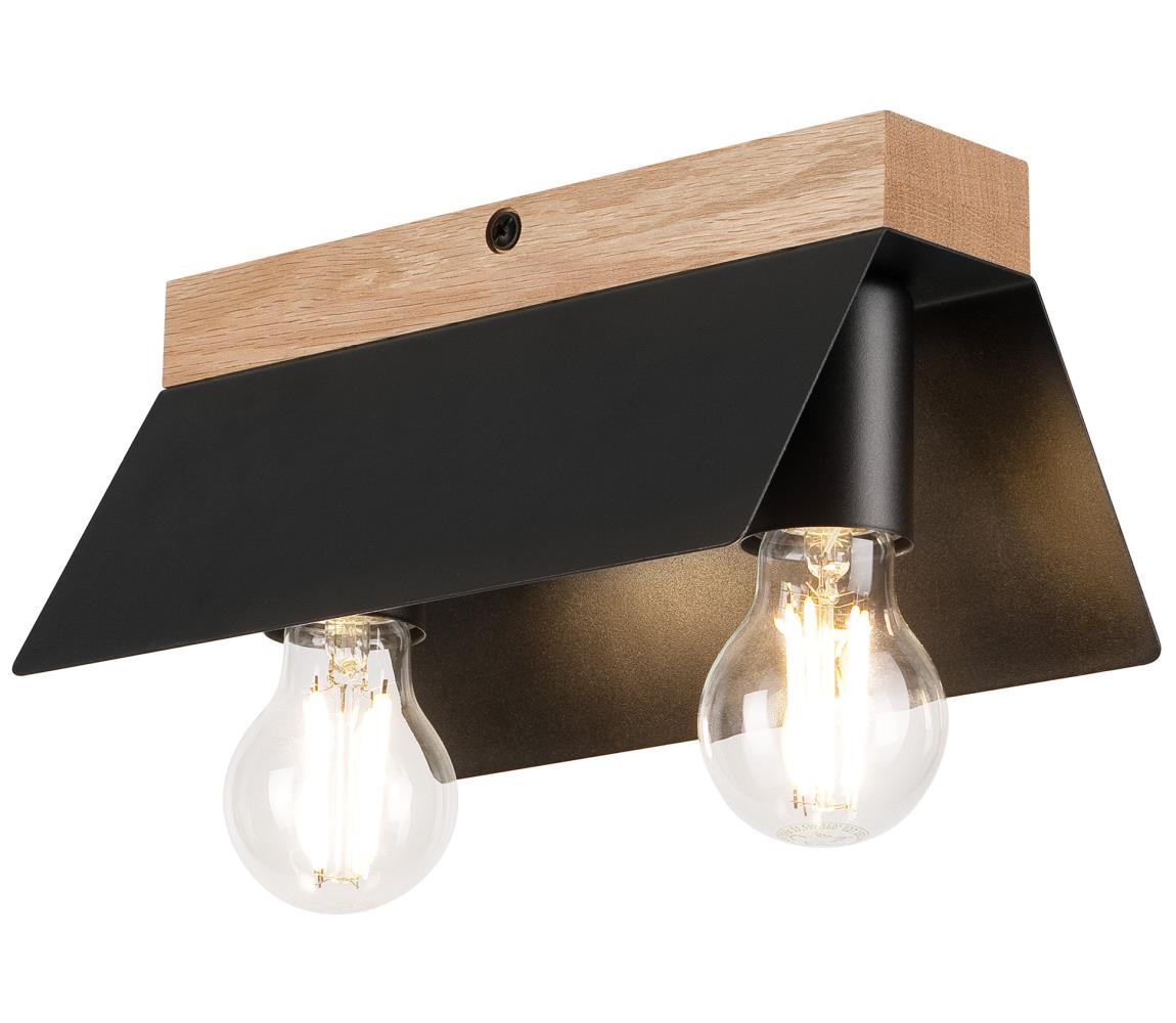 Donoci Stropné svietidlo ESME 2xE27/15W/230V čierna/dub