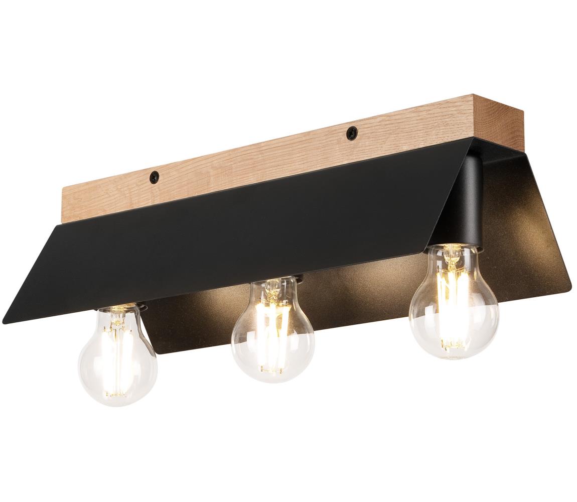 Donoci Stropné svietidlo ESME 3xE27/15W/230V čierna/dub