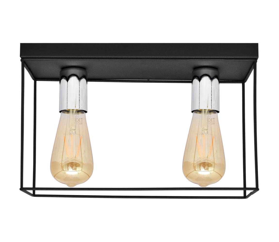 Donoci Stropné svietidlo FINN 2xE27/15W/230V čierna/chróm