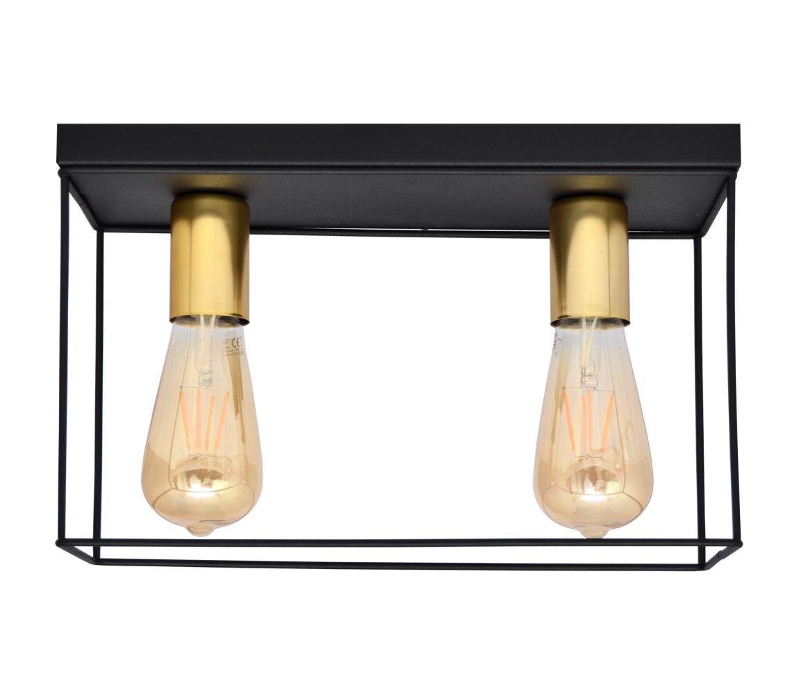 Donoci Stropné svietidlo FINN 2xE27/15W/230V čierna/zlatá