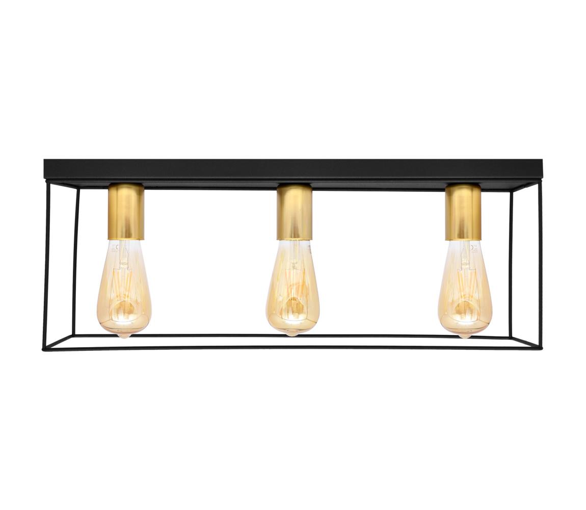 Donoci Stropné svietidlo FINN 3xE27/15W/230V čierna/zlatá