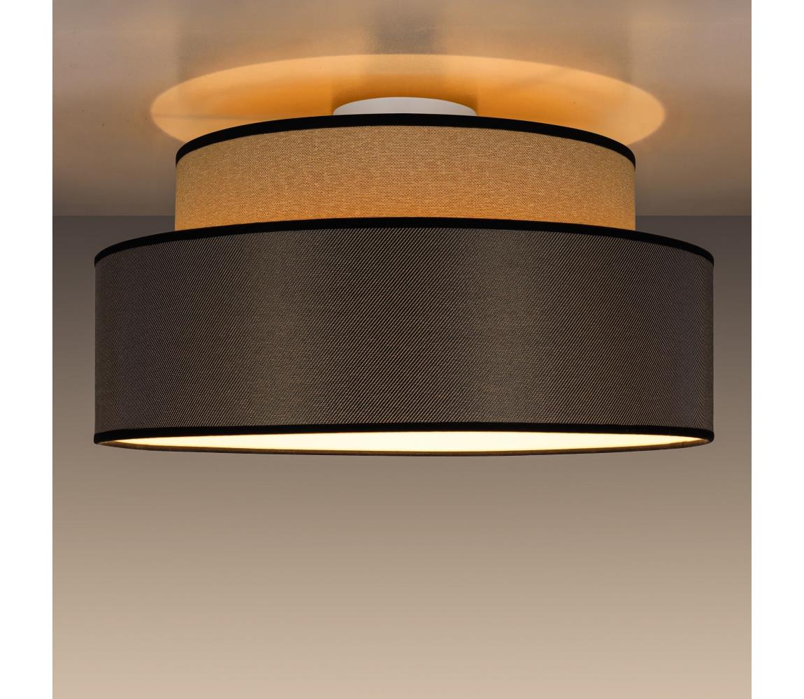 Donoci Stropné svietidlo GRACE 1xE27/60W/230V pr. 40 cm béžová/hnedá 0579