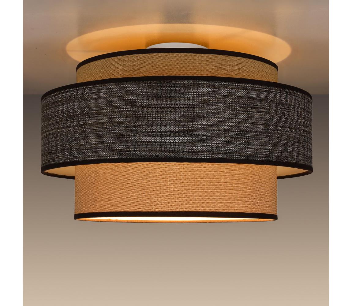 Donoci Stropné svietidlo GRACE 1xE27/60W/230V pr. 40 cm béžová/hnedá
