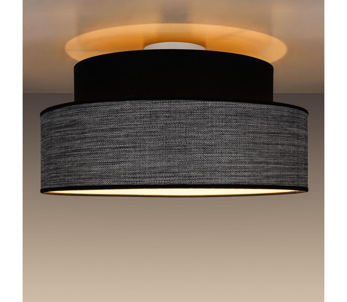 Donoci Stropné svietidlo GRACE 1xE27/60W/230V pr. 40 cm čierna/šedá 0581