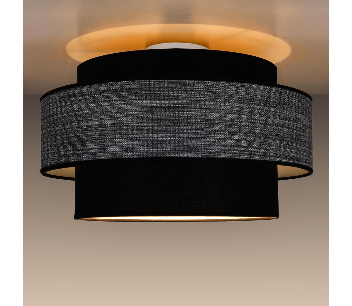 Donoci Stropné svietidlo GRACE 1xE27/60W/230V pr. 40 cm čierna/šedá