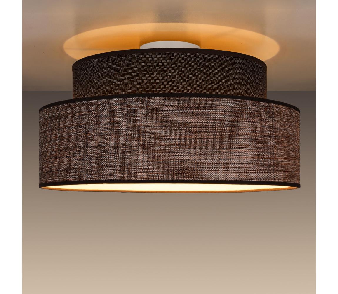 Donoci Stropné svietidlo GRACE 1xE27/60W/230V pr. 40 cm hnedá/béžová 0580