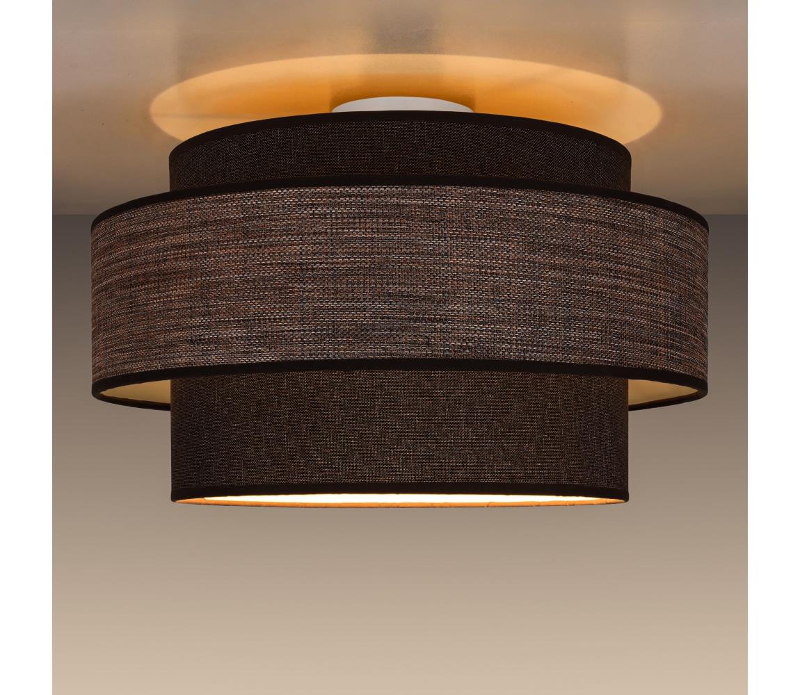 Donoci Stropné svietidlo GRACE 1xE27/60W/230V pr. 40 cm hnedá/béžová