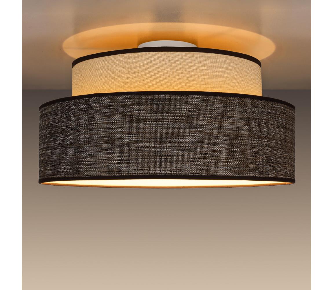 Donoci Stropné svietidlo GRACE 1xE27/60W/230V pr. 40 cm krémová/hnedá