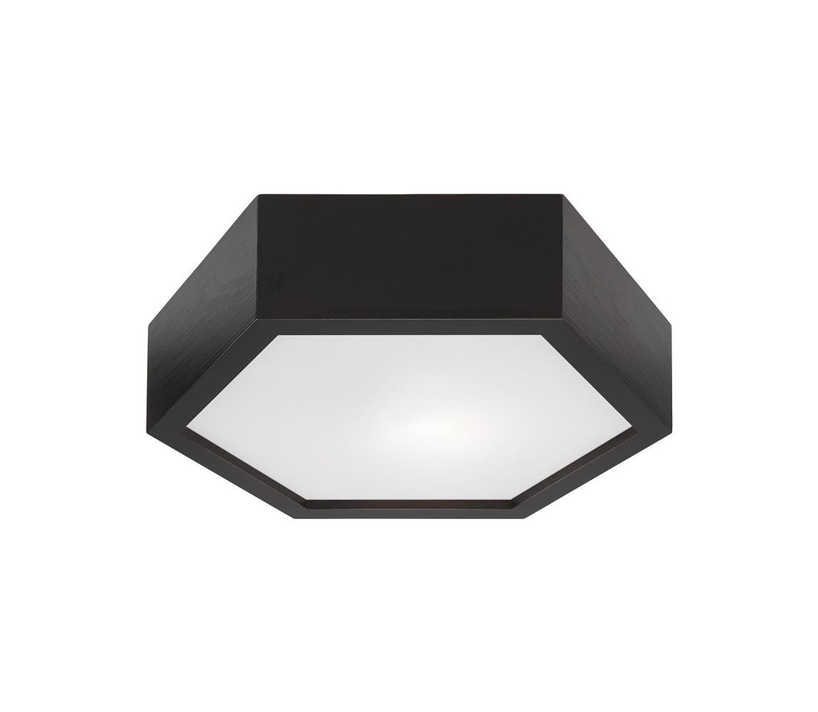 Donoci Stropné svietidlo HEX 1xE27/60W/230V pr. 32 cm borovica čierna