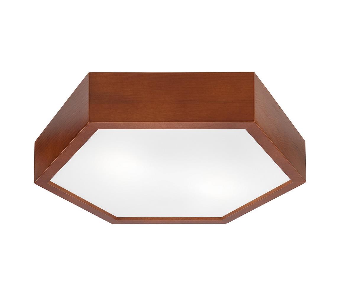 Donoci Stropné svietidlo HEX 2xE27/60W/230V pr. 43 cm borovica hnedá