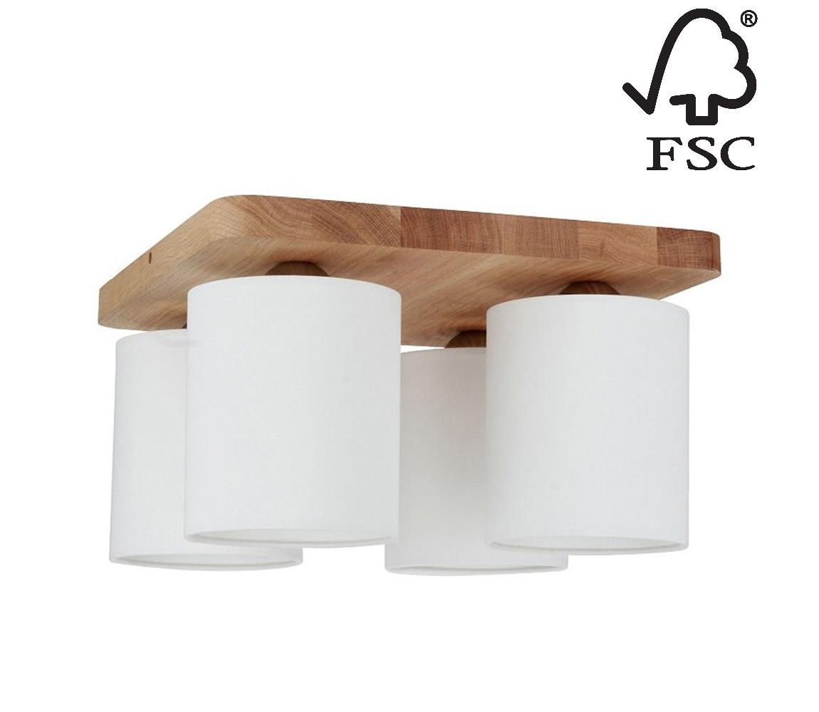 Donoci Stropné svietidlo JENTA 4xE27/25W/230V matný dub