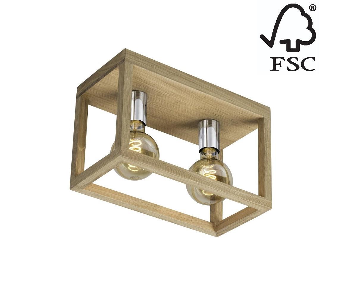 Donoci Stropné svietidlo KAGO 2xE27/60W/230V matný dub