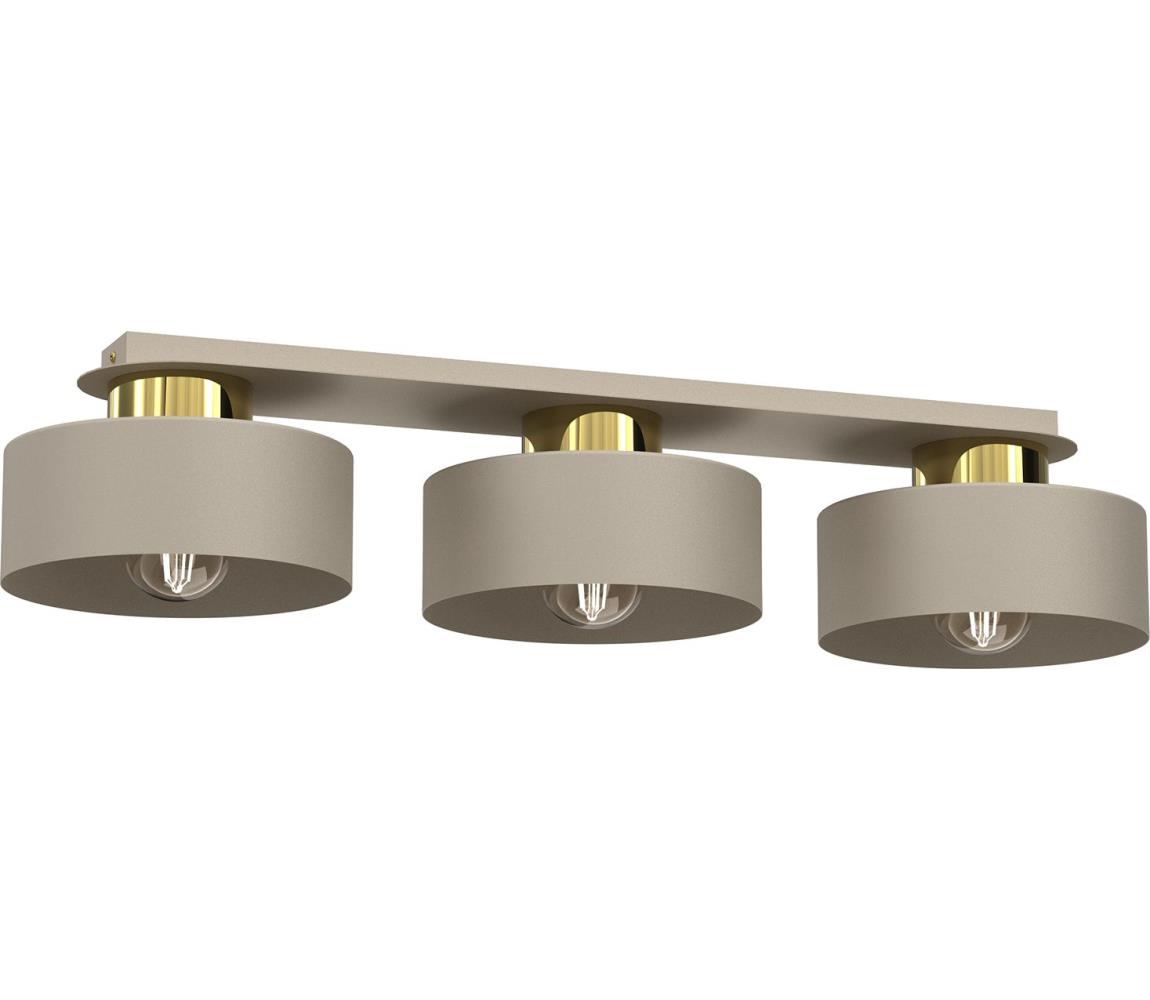 Donoci Stropné svietidlo MARTI 3xE27/15W/230V béžová/zlatá