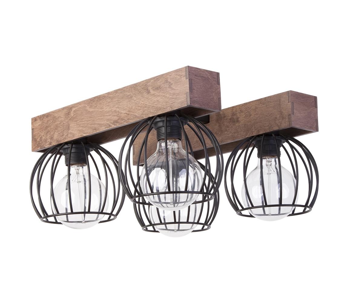 Donoci Stropné svietidlo MILAN 4xE27/60W/230V drevo