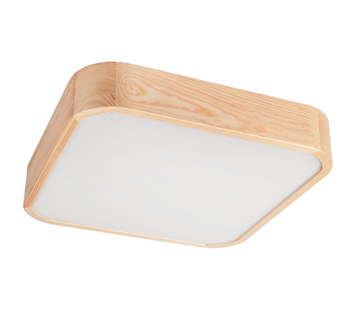 Donoci Stropné svietidlo NATURAL SQUARE 4xE27/15W/230V 45x45 cm borovica