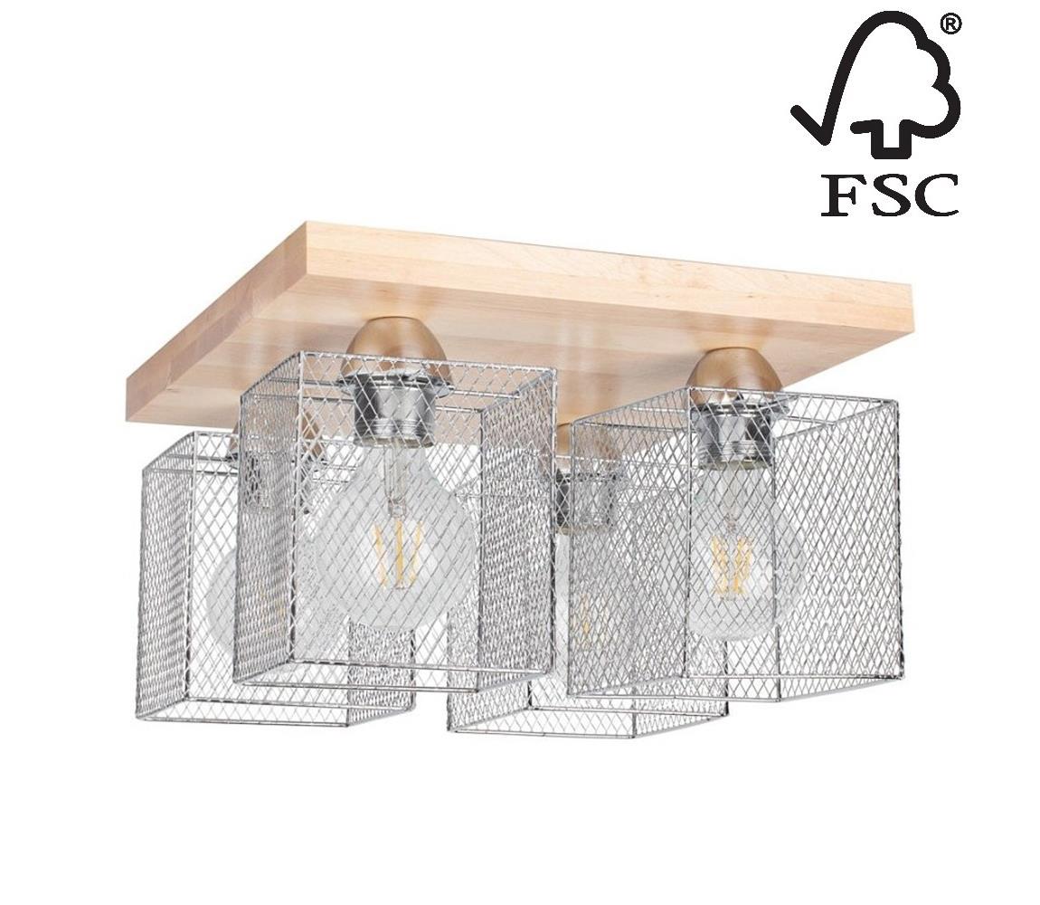 Donoci Stropné svietidlo NORMAN WOOD 4xE27/25W/230V