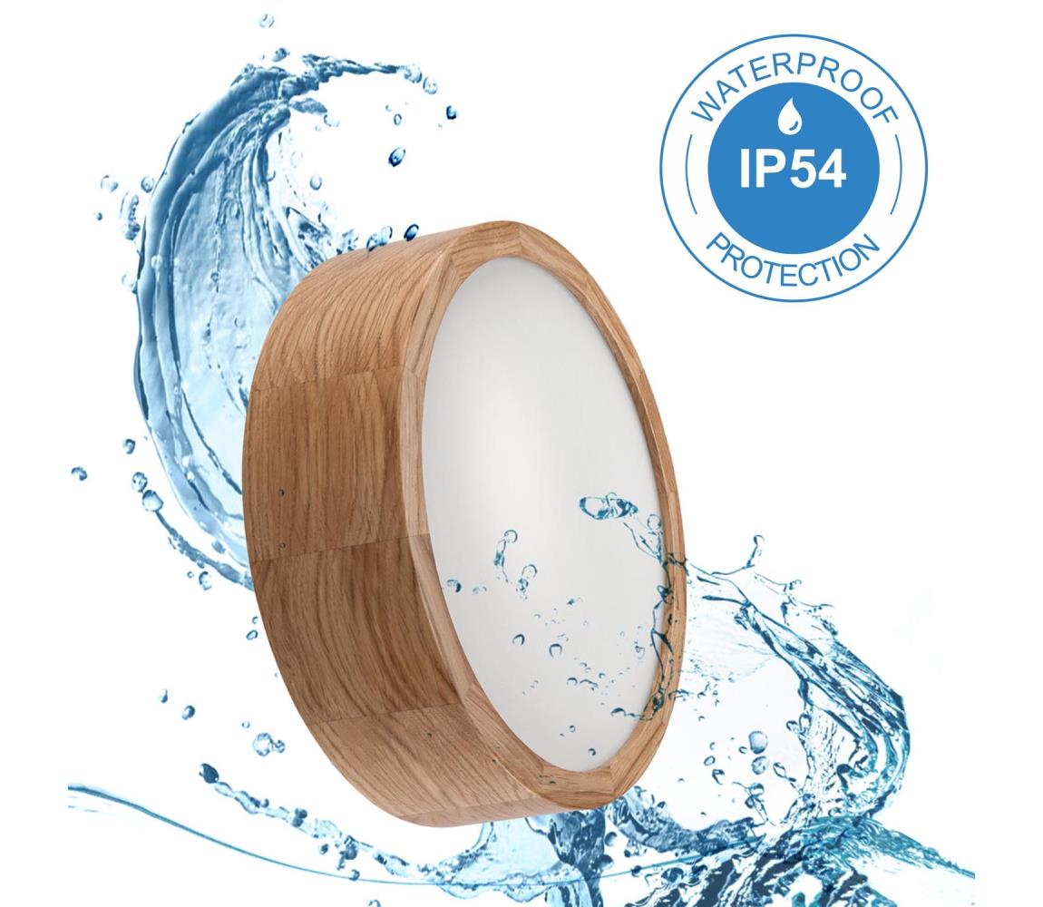 Donoci Stropné svietidlo OAK 2xE27/15W/230V IP54 dub ø 27 cm