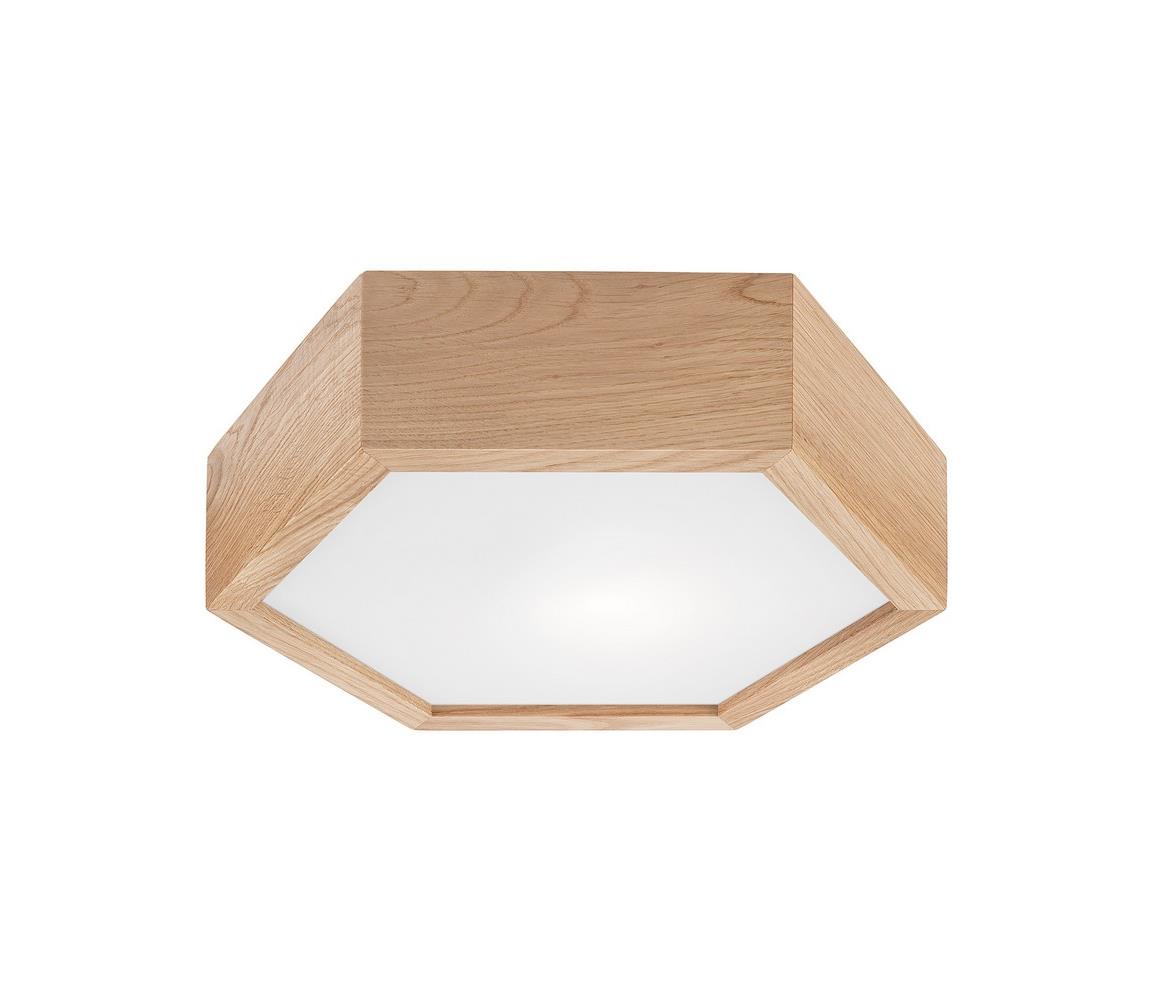 Donoci Stropné svietidlo OAK HEX 1xE27/60W/230V pr. 32 cm dub