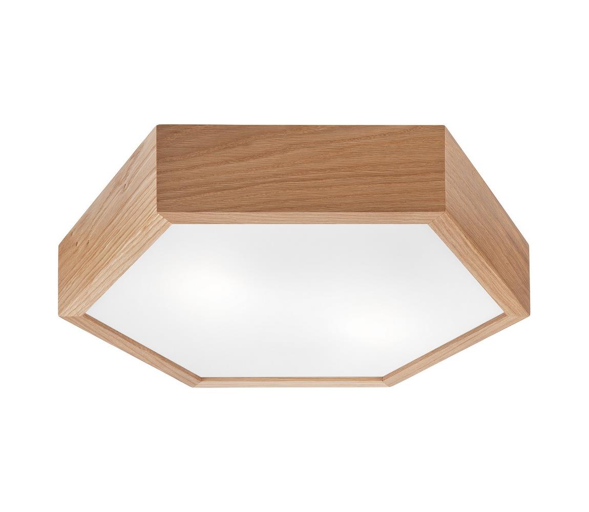 Donoci Stropné svietidlo OAK HEX 2xE27/60W/230V pr. 43 cm dub