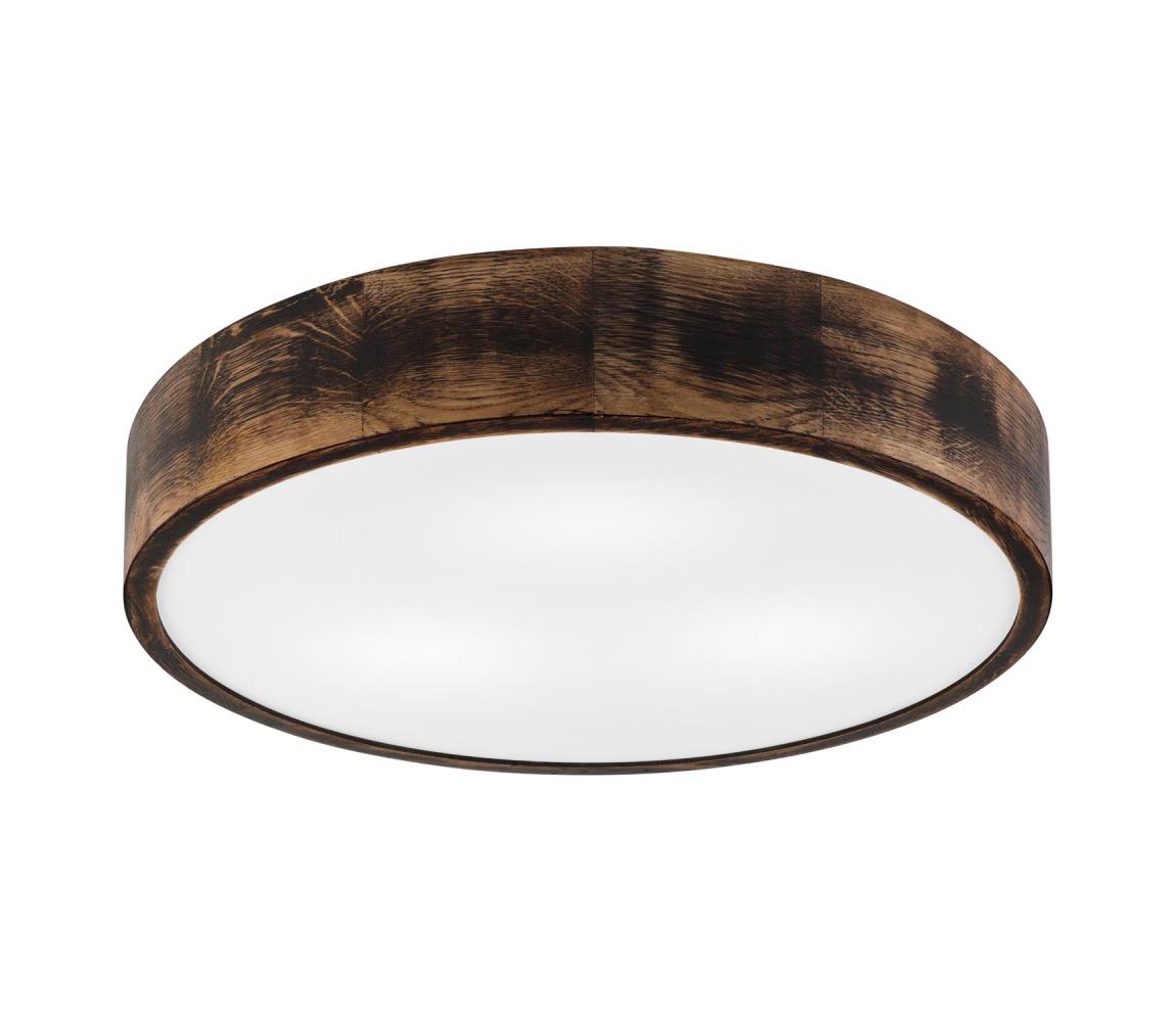 Donoci Stropné svietidlo OAK SMOKY 3xE27/15W/230V, pr. 47,5 cm, dub/tmavohnedá