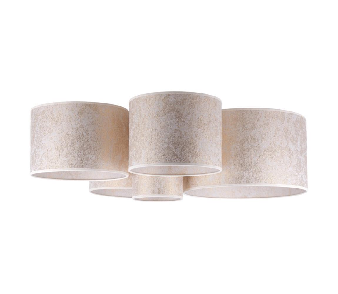 Donoci Stropné svietidlo ROLLER PENTO 5xE27/60W/230V biela/zlatá