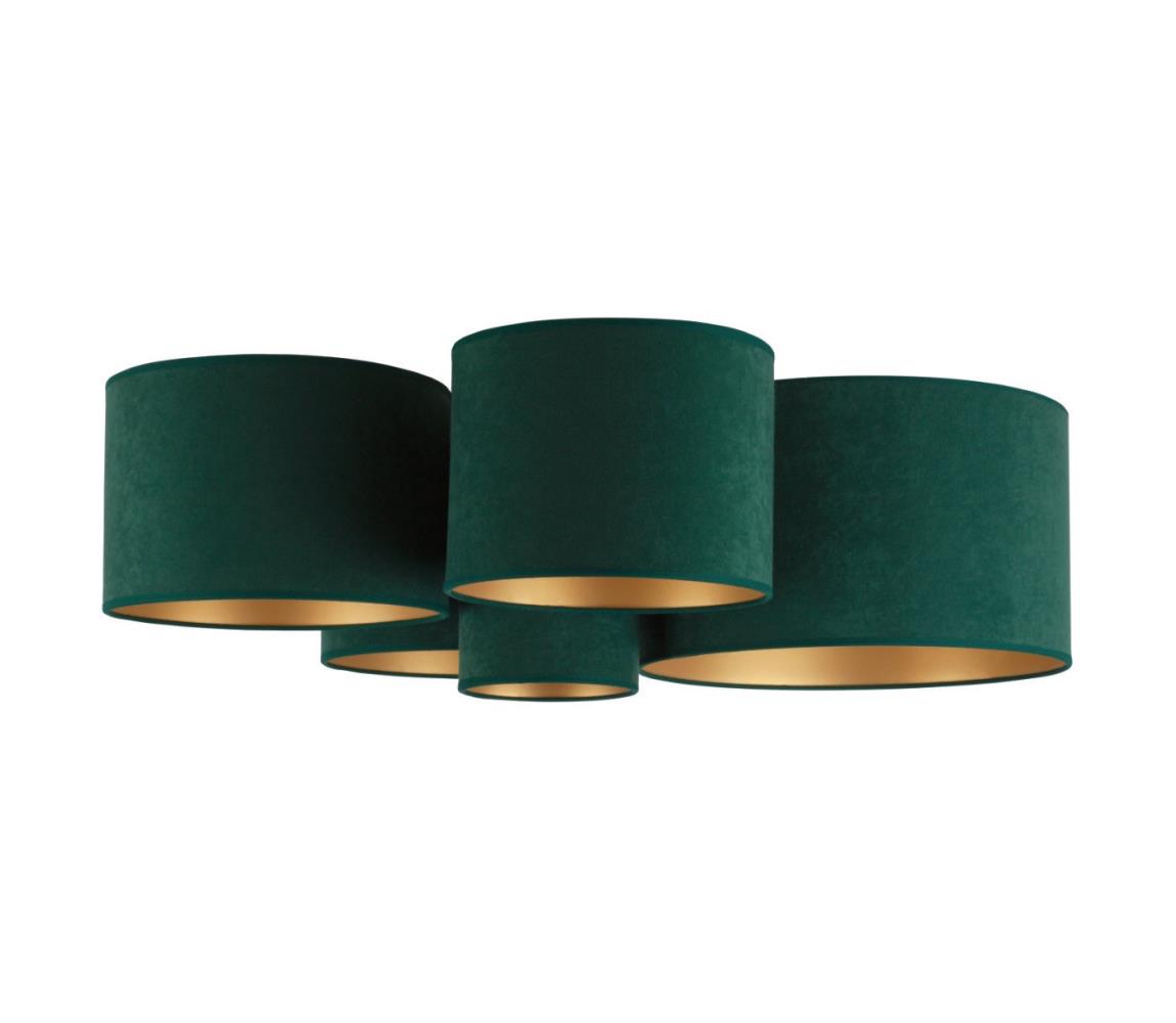 Donoci Stropné svietidlo ROLLER PENTO 5xE27/60W/230V zelená/zlatá