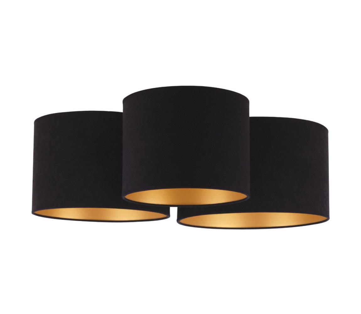 Donoci Stropné svietidlo ROLLER TRIO 3xE27/60W/230V čierna/zlatá