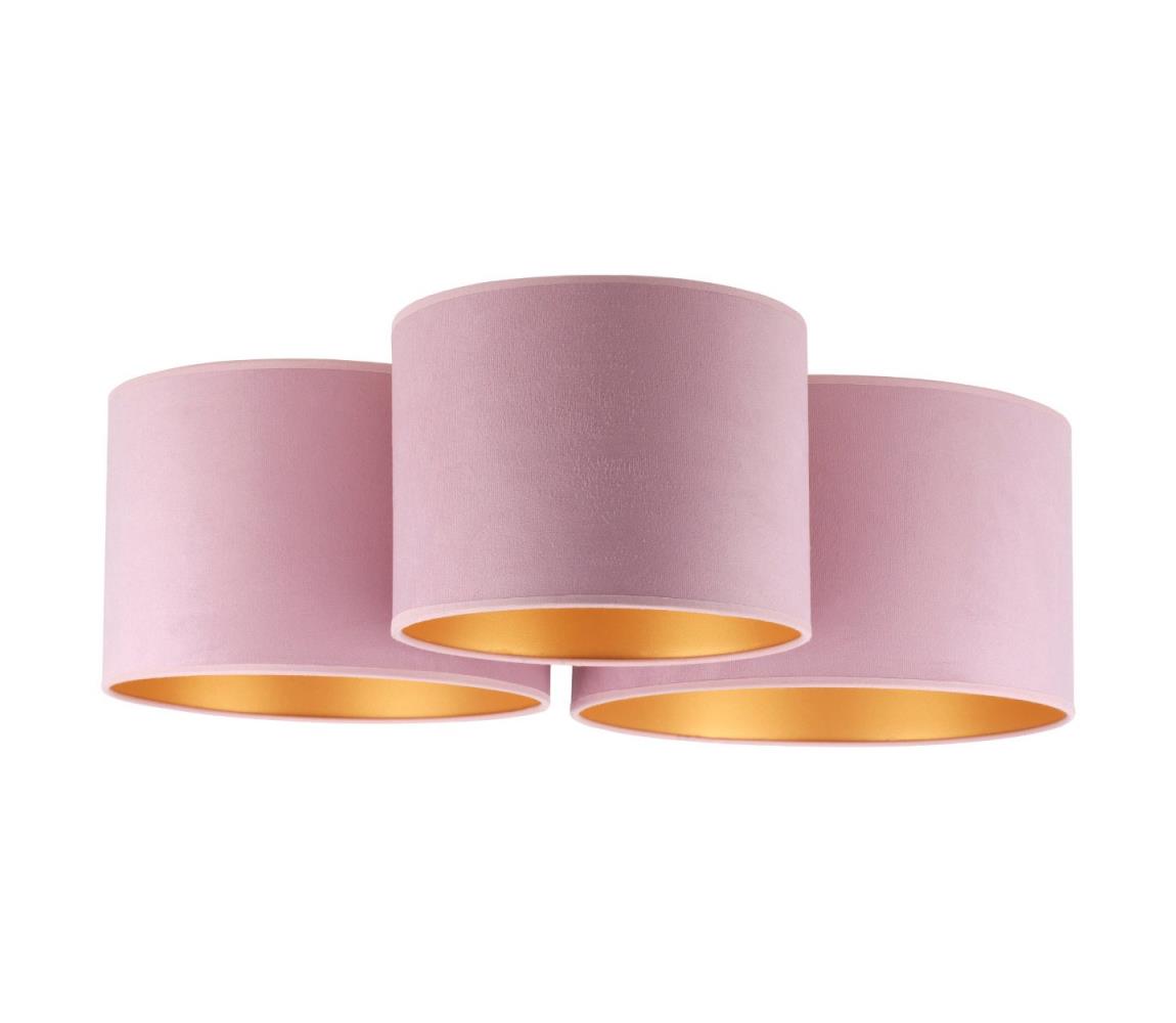 Donoci Stropné svietidlo ROLLER TRIO 3xE27/60W/230V ružová