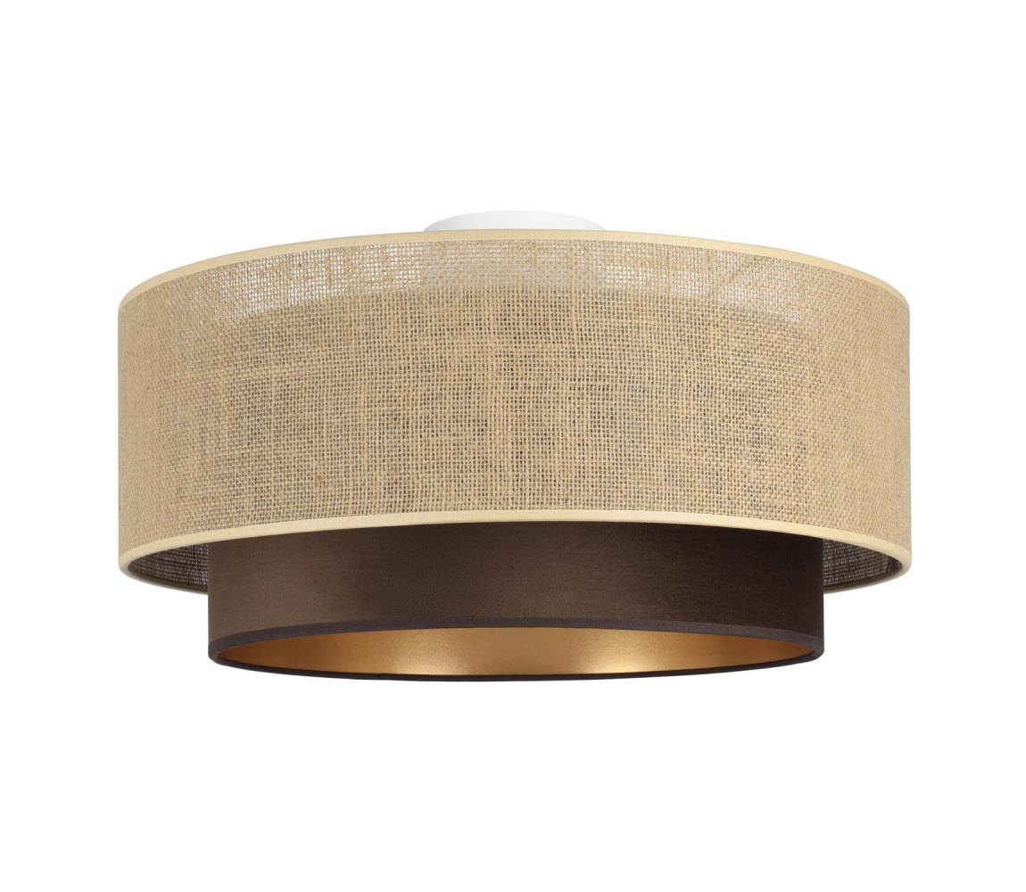 Donoci Stropné svietidlo SARTA 1xE27/60W/230V Ø 45 cm hnedá/juta H0191