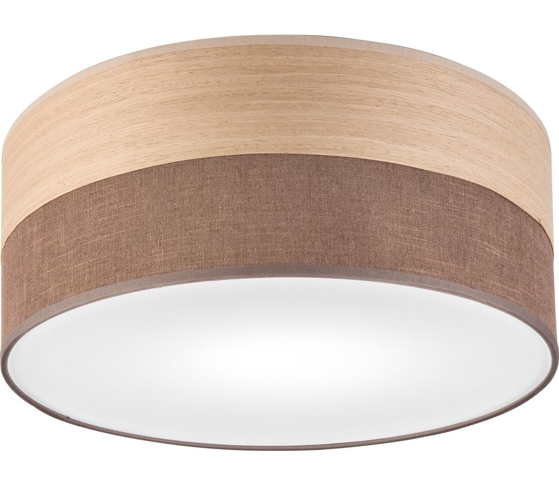 Donoci Stropné svietidlo SIRJA WOOD 1xE27/15W/230V pr. 35 cm hnedá/dub