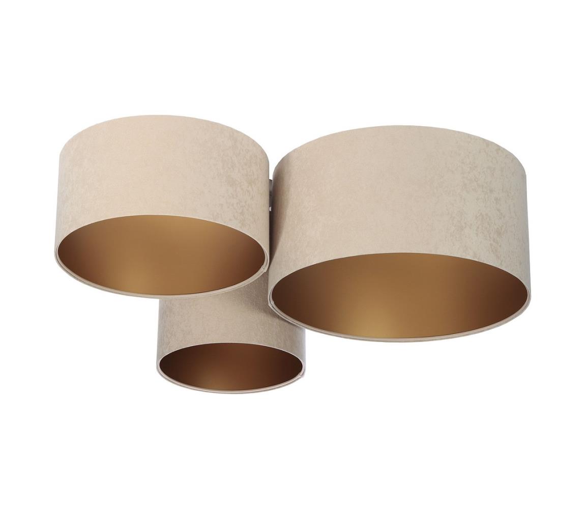 Donoci Stropné svietidlo SPACE 3xE27/60W/230V béžová/zlatá